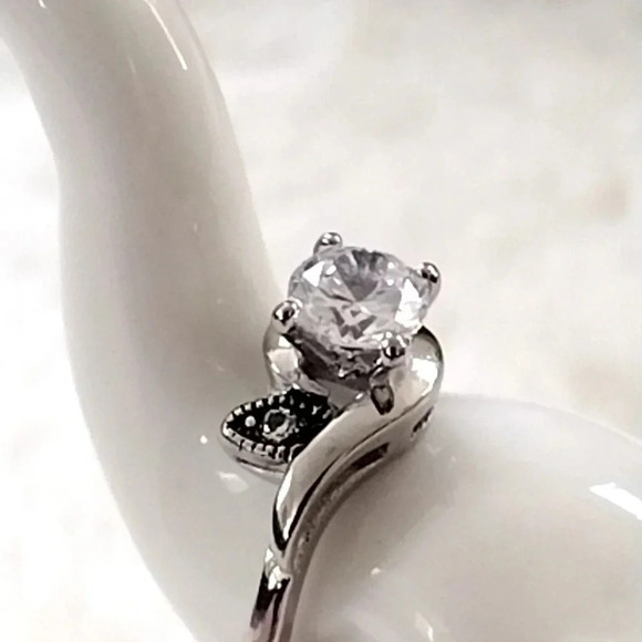 Women's Solitaire CZ Ring Hypoallergenic Stainless Steel | Size 10 - Picture 3 of 9